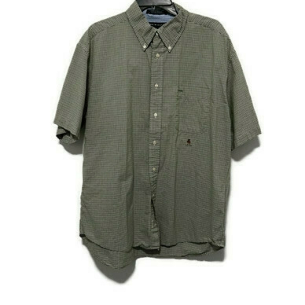 Tommy Hilfiger green button up Sz XL
